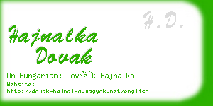 hajnalka dovak business card